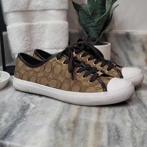 Brown & Tan Coach Sneakers Women's Size 40EU/10USA